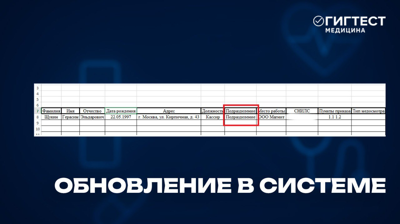 Обновления в МИС «ГИГТЕСТ.Медицина»